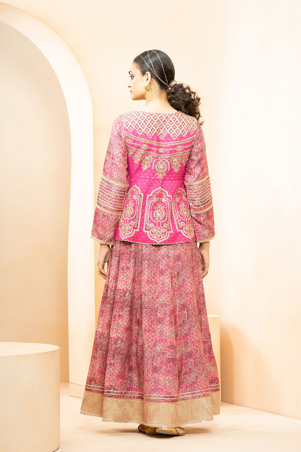 Hand Embroidery Anarkali With Jacket
