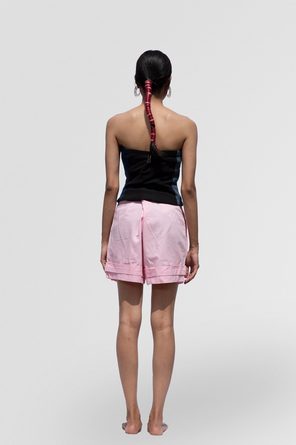 Rose Quartz Rolled Hem Shorts