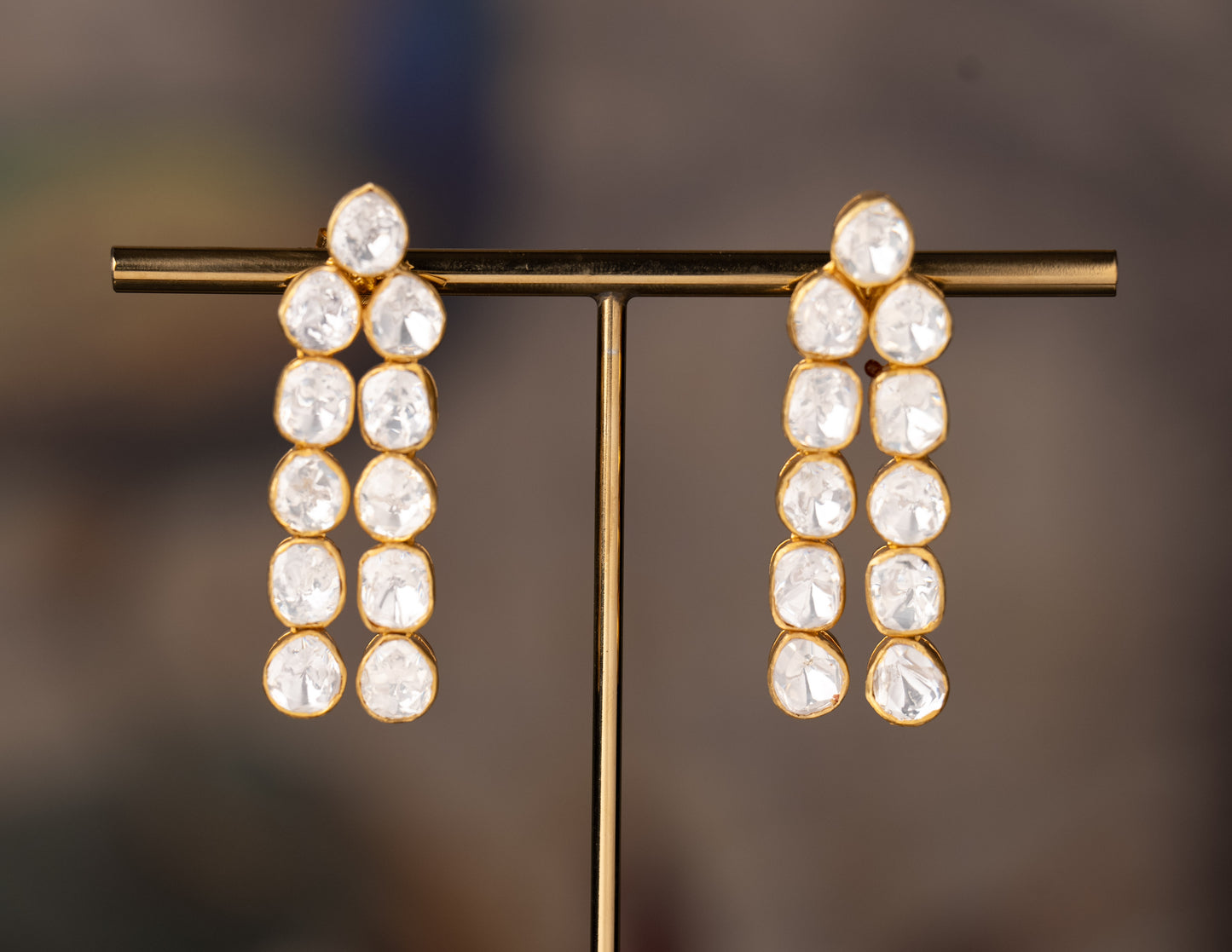 White Moissanite Diamond Earrings