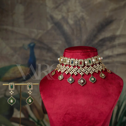 Multi Coloured Gemstone Necklace Set