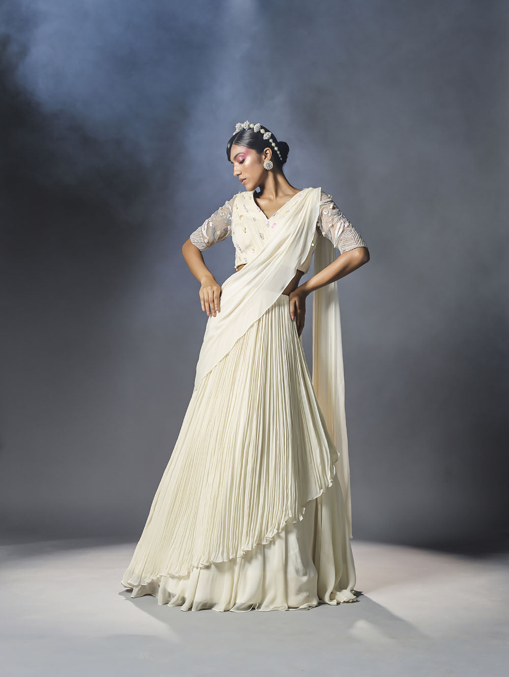 Party Georgette Drape Saree Gown, Size: Medium at Rs 55000/piece in Mumbai