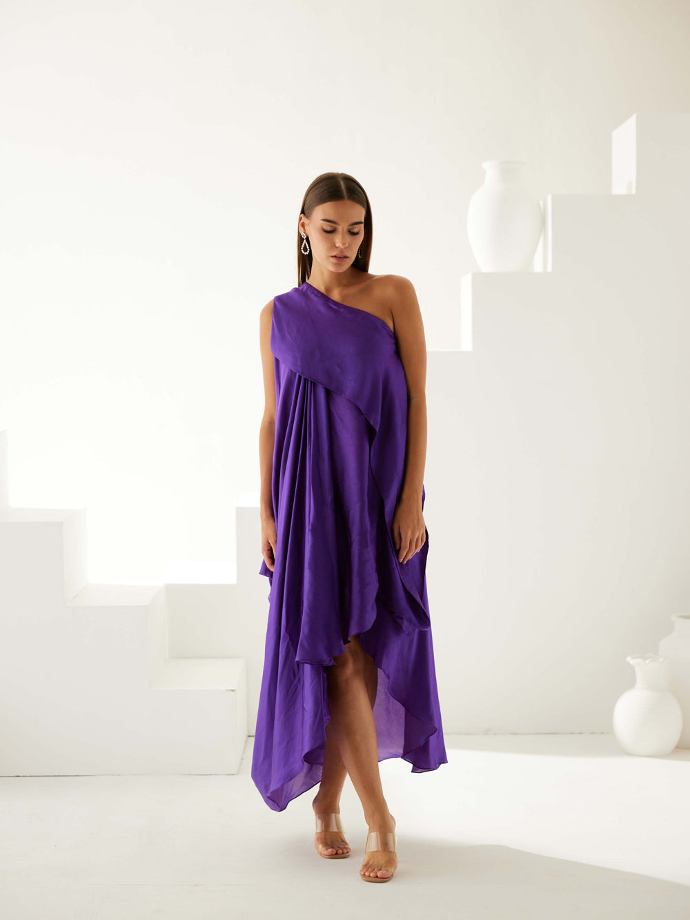 Violet Asymmetrical Maxi Dress