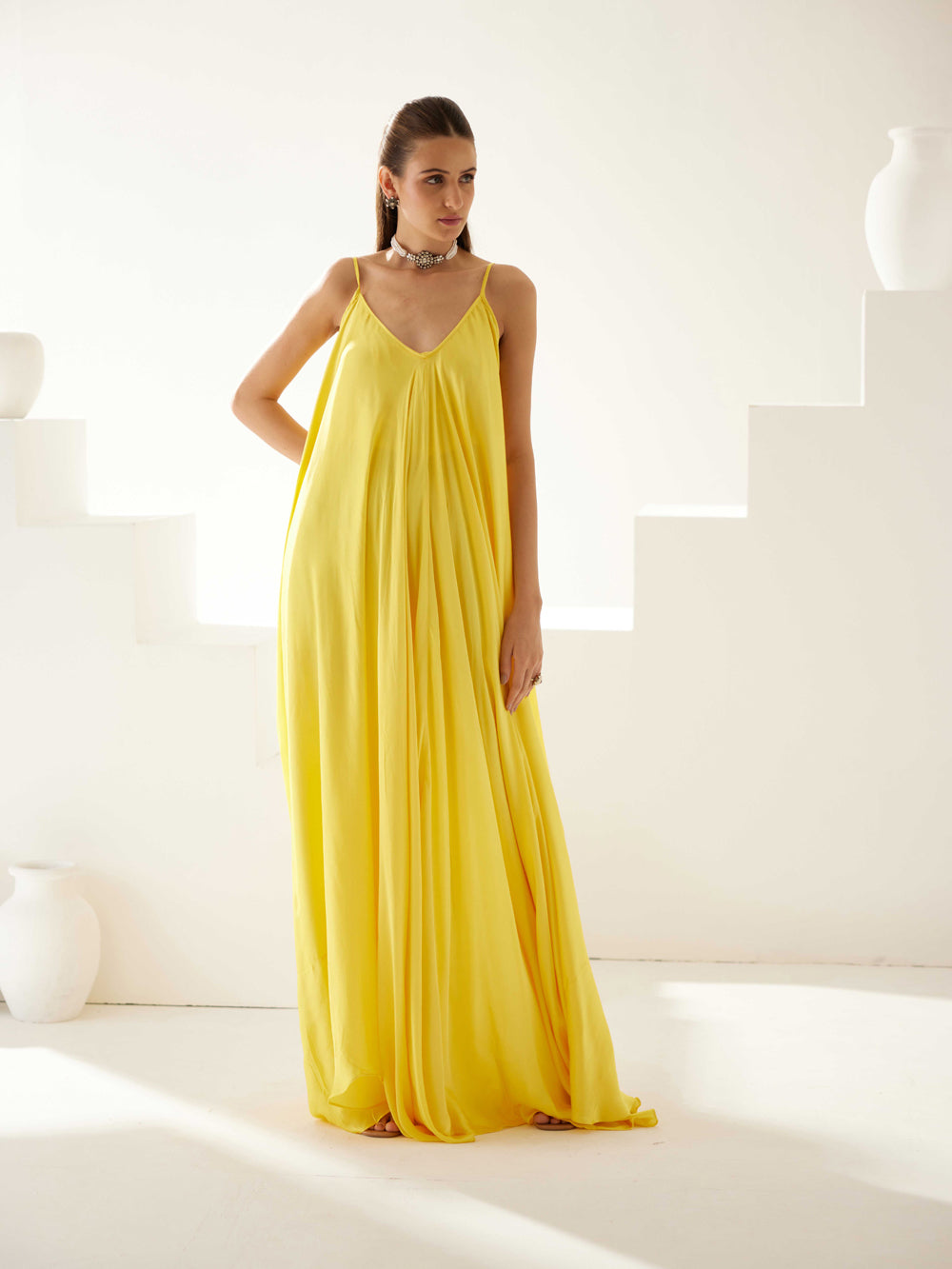 Yellow Strappy Maxi Dress