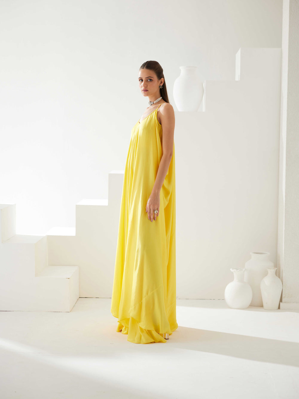 Yellow Strappy Maxi Dress