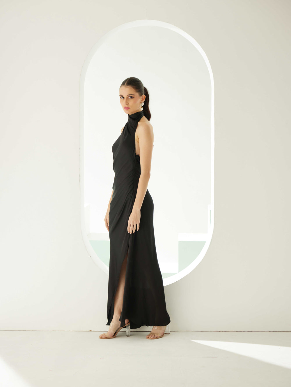 Black Halter Maxi Dress