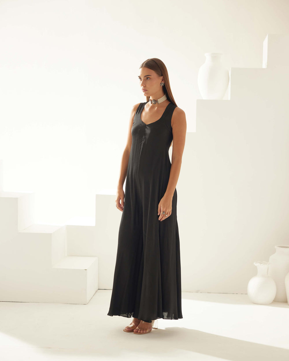 Black Sleeveless Jumpsuit