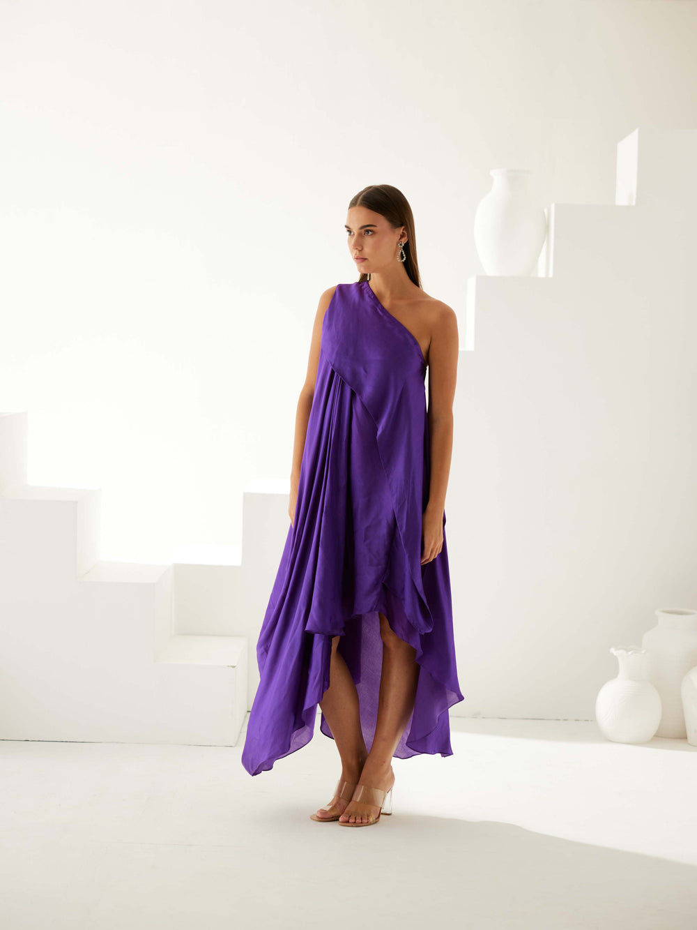 Violet Asymmetrical Maxi Dress