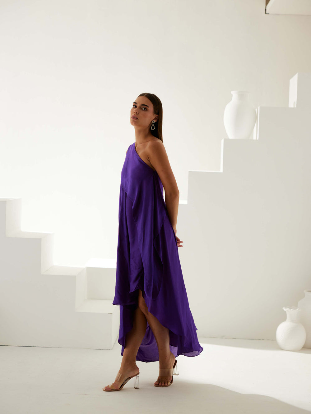 Violet Asymmetrical Maxi Dress