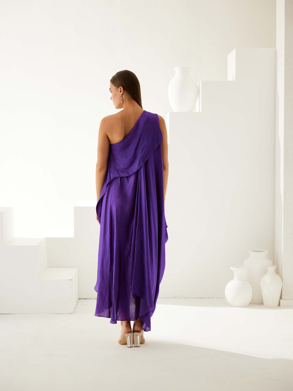 Violet Asymmetrical Maxi Dress