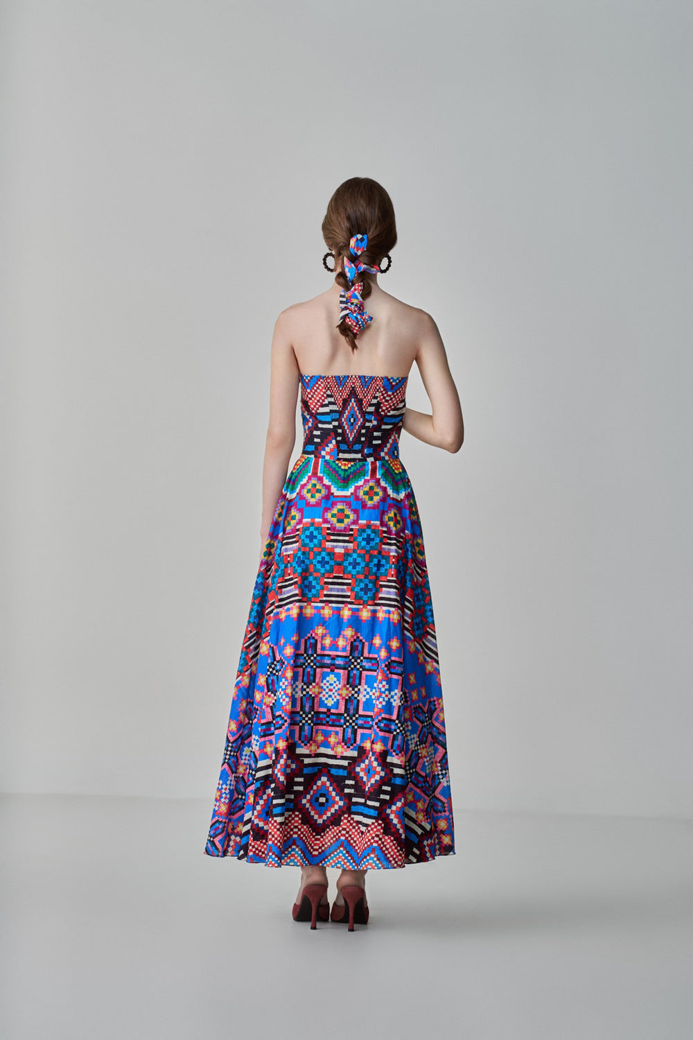 Frenchy Ikat Print Dress