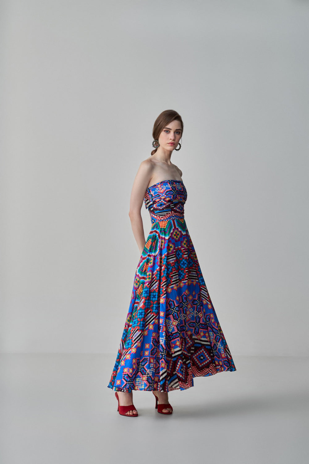 Frenchy Ikat Print Dress