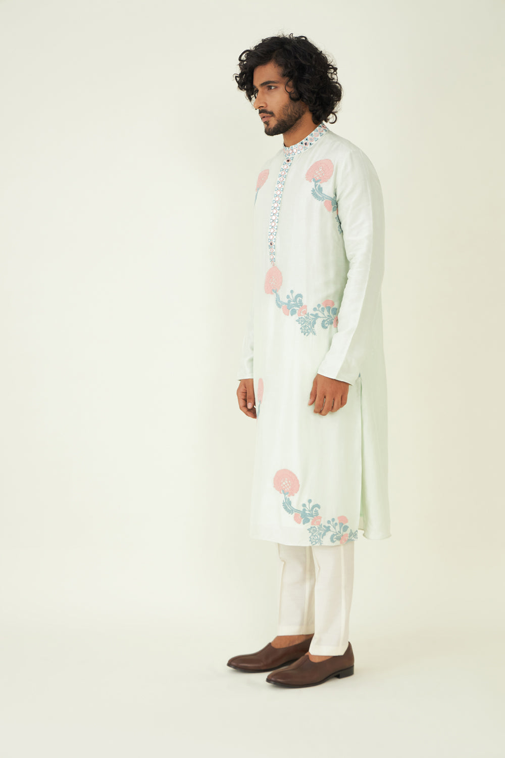 Nazm Mirror Embroidered Kurta Set