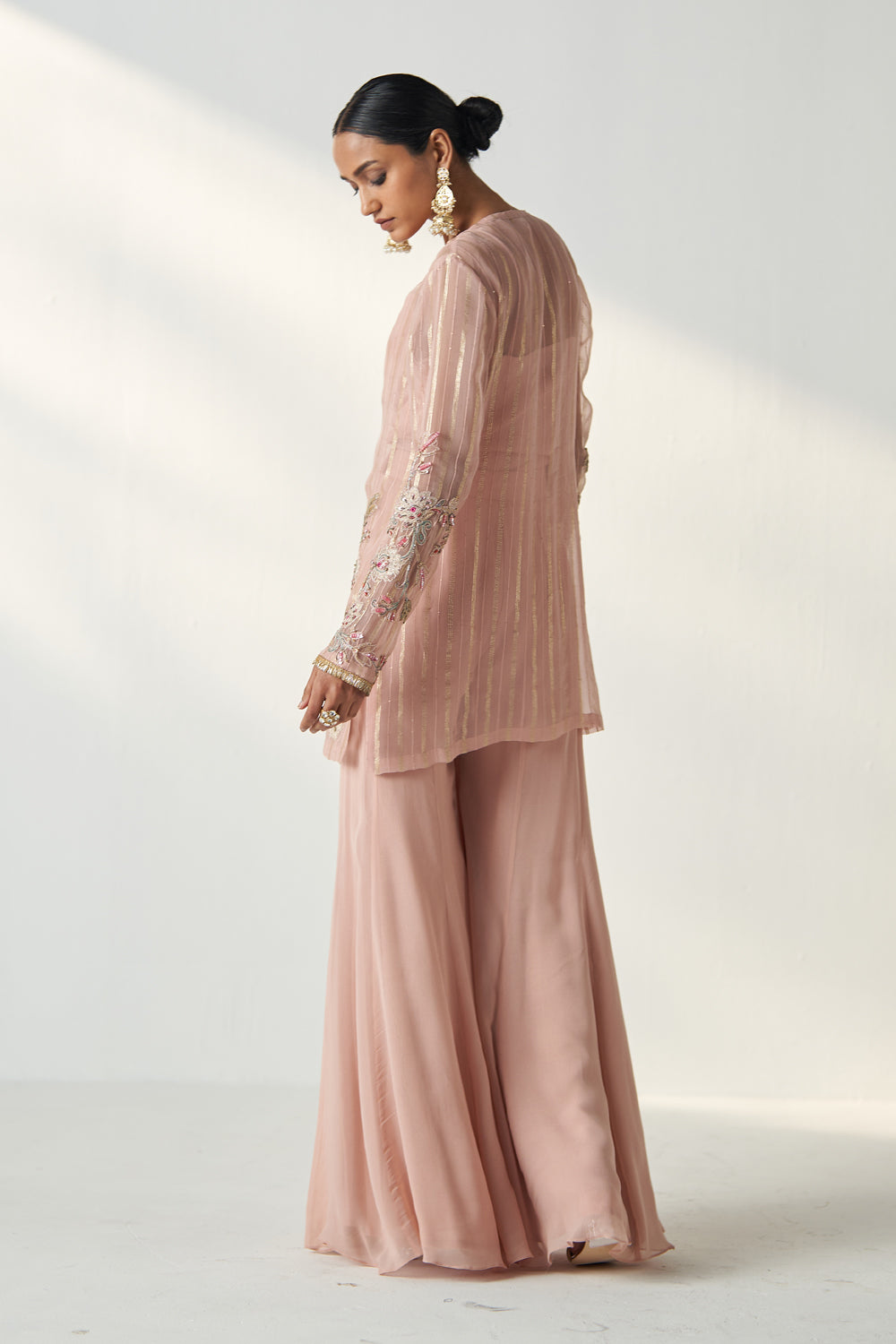 Tara Blush Pink Sharara Set