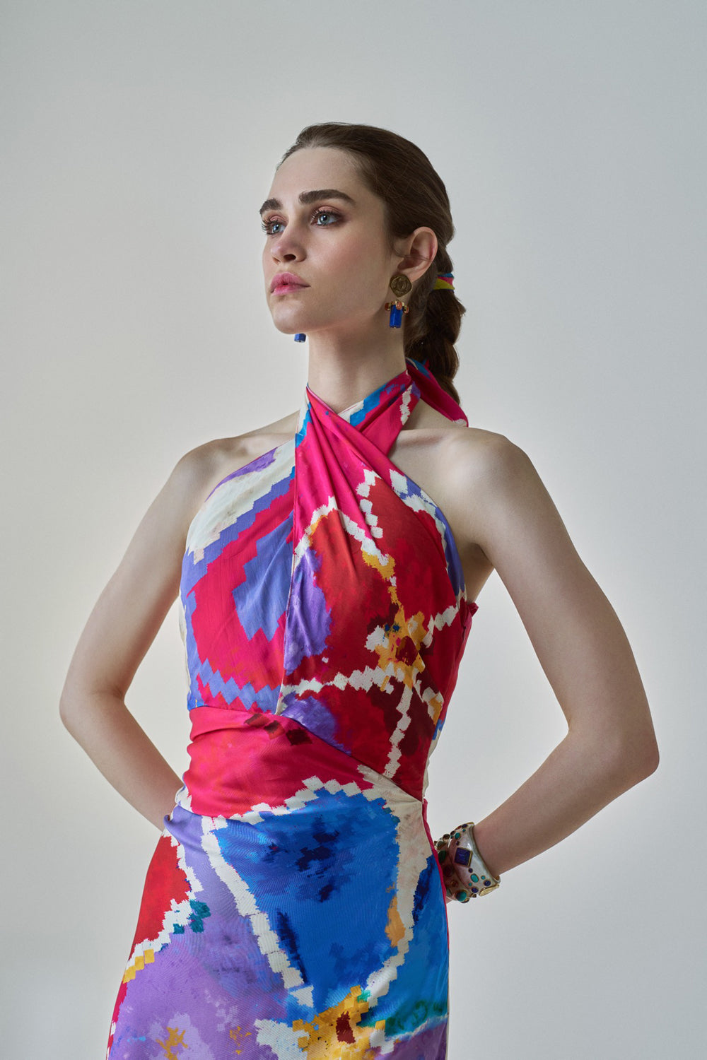 Shailee Ikat Print Dress