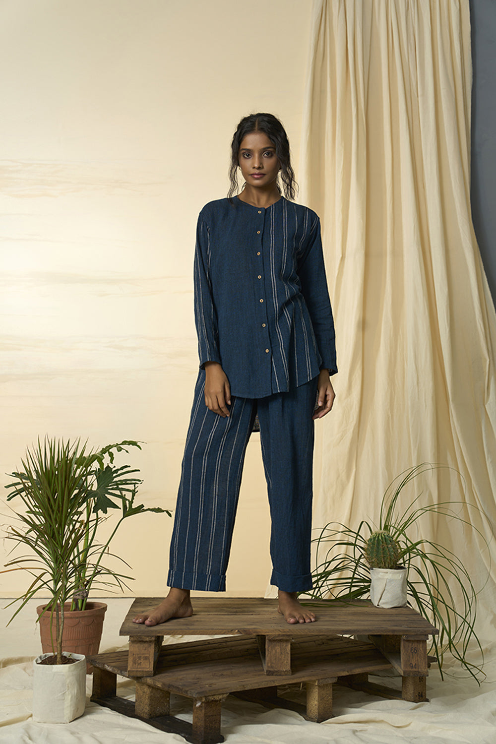 Cobalt Round Shirt & Pants Set