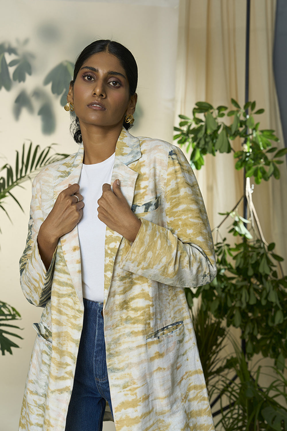 Liquid Sunshine Notch Collar Blazer