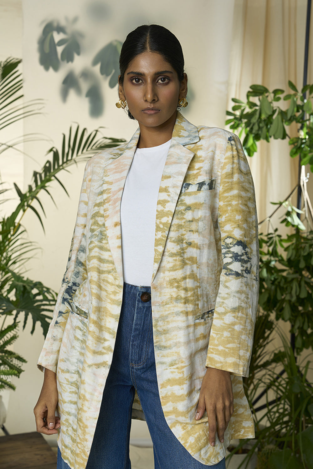 Liquid Sunshine Notch Collar Blazer