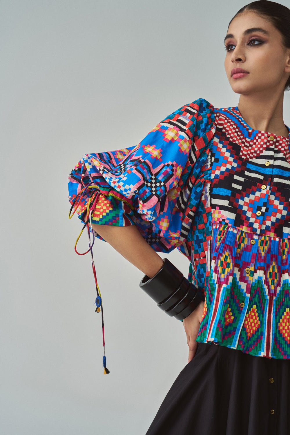 Tanya Ikat Print Blouse