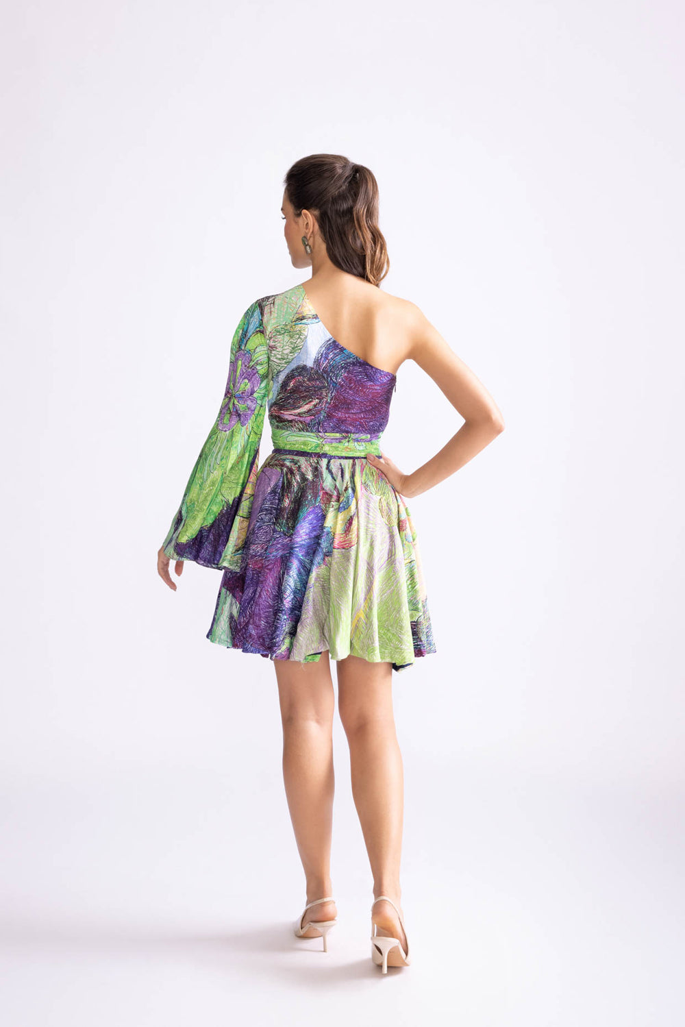 Mischa Daisy Orchid Print Dress