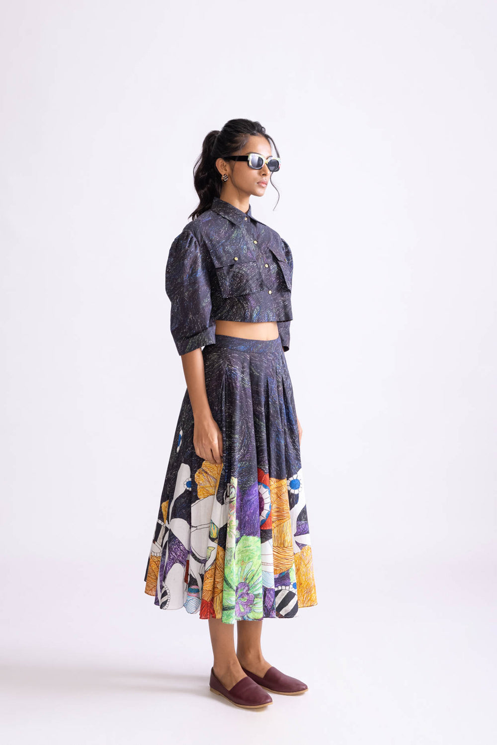 Nikki Trible Print Skirt