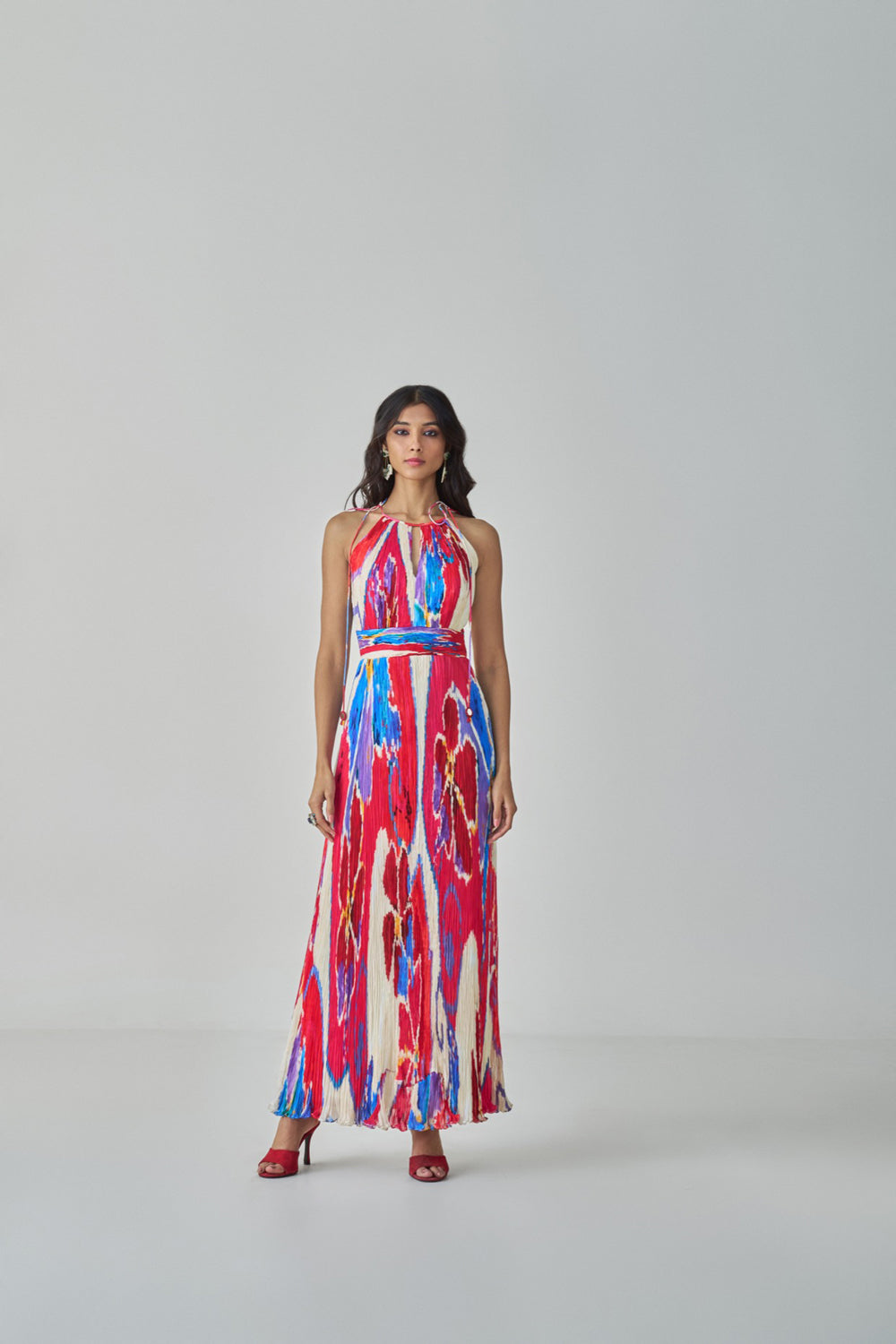 Jewel Ikat Print Dress