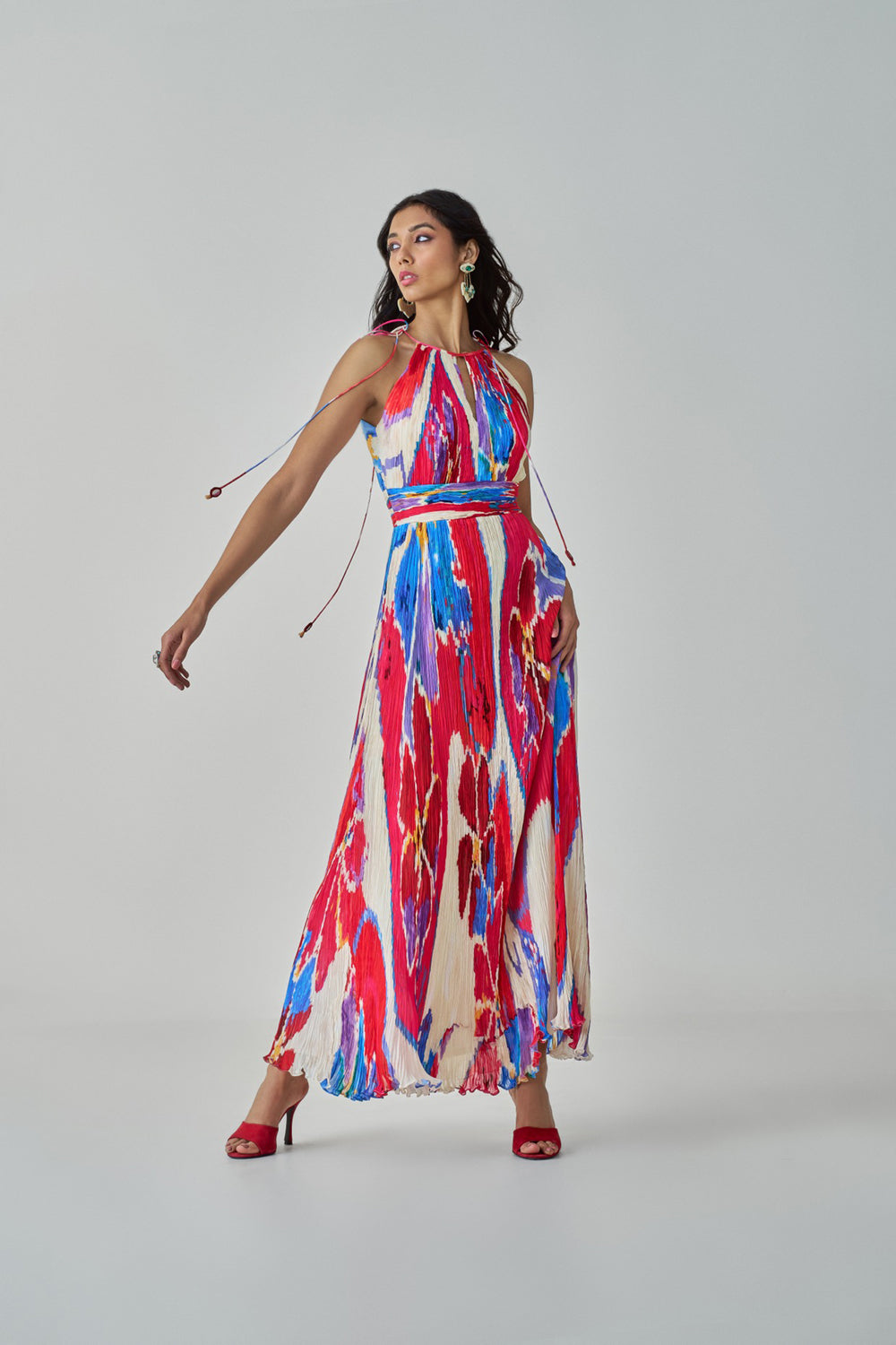 Jewel Ikat Print Dress