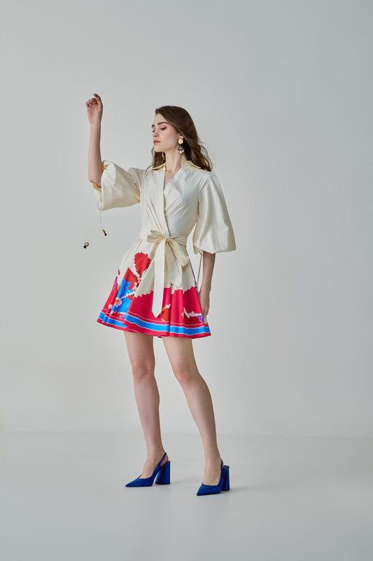 Faye Warp Style Midi Dress