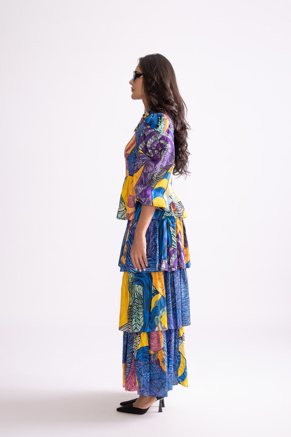 Adalynn Tribal Print Tiered Dress