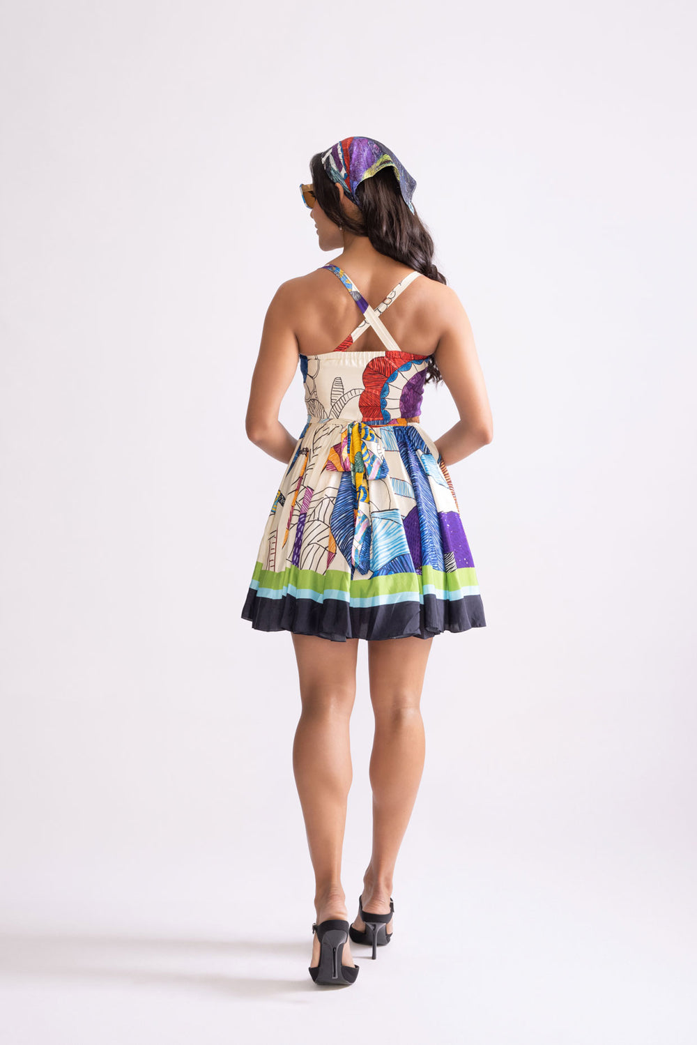 Ballerina Tribal Print Flared Dress