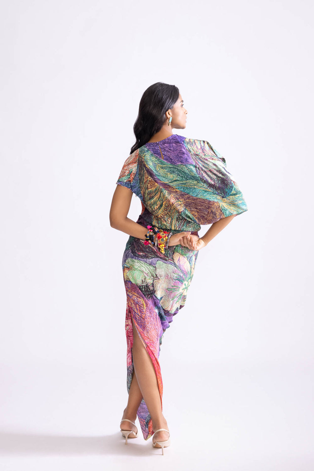 Kai Print Kaftan Style Dress