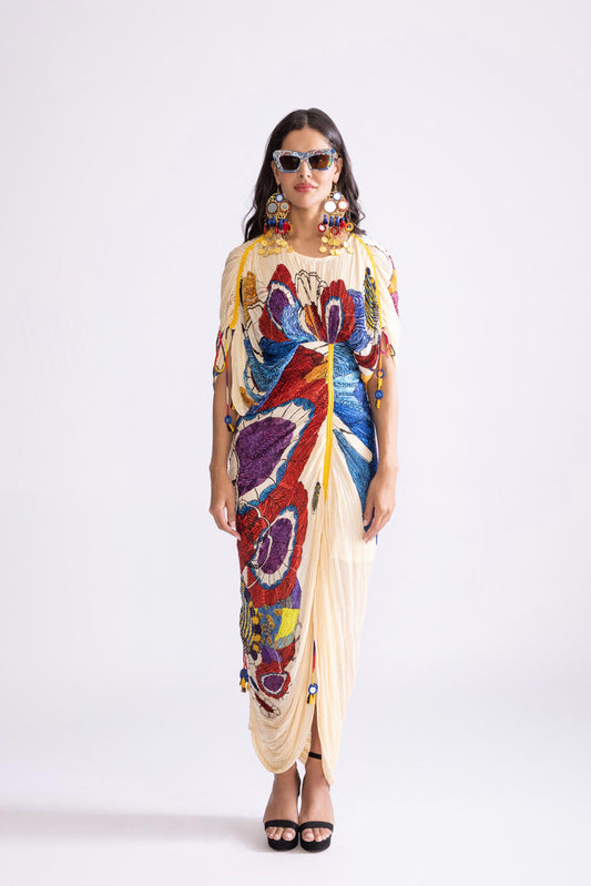 Zia Trible Print Pleated Dress