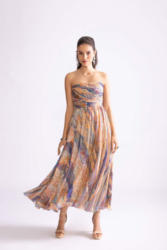 Florence Wave Print Dress