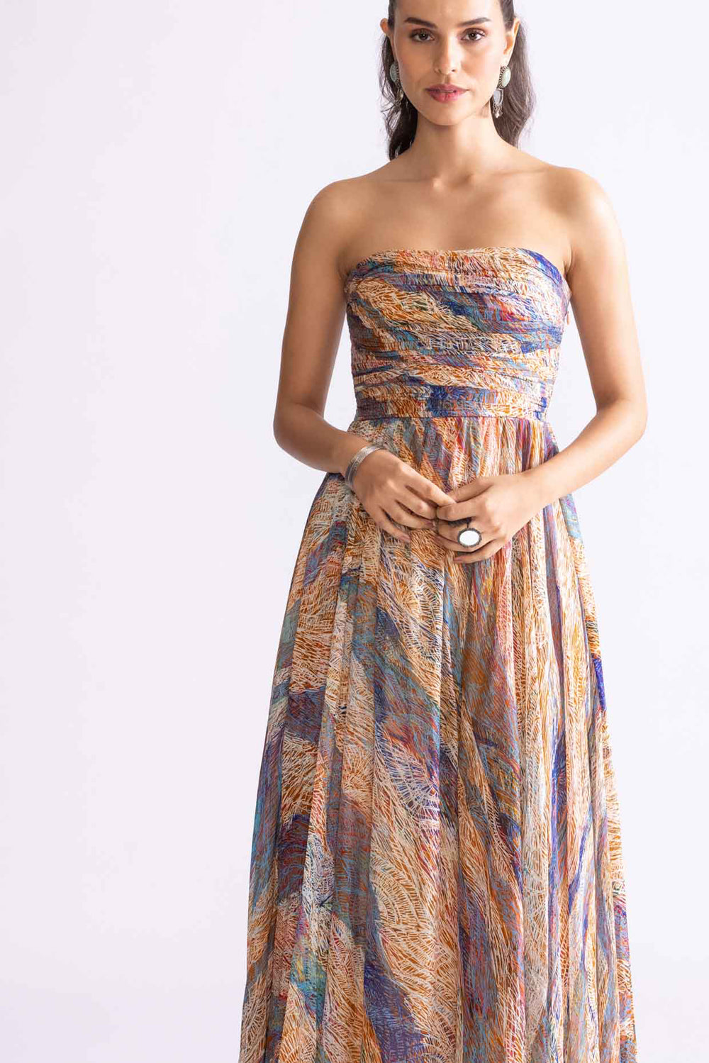 Florence Wave Print Dress