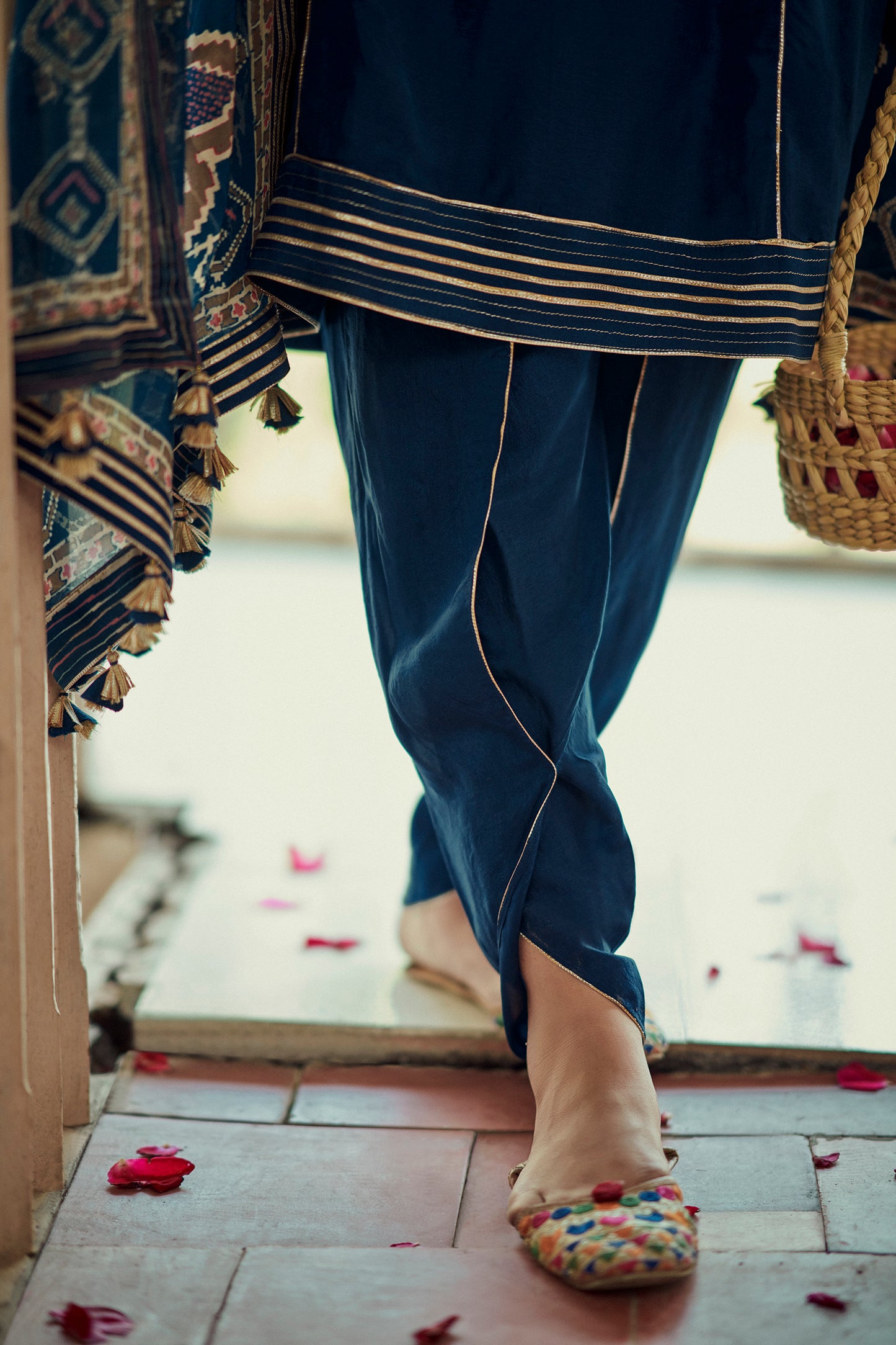 Indigo Blue Kurta & Tulip Pant Set