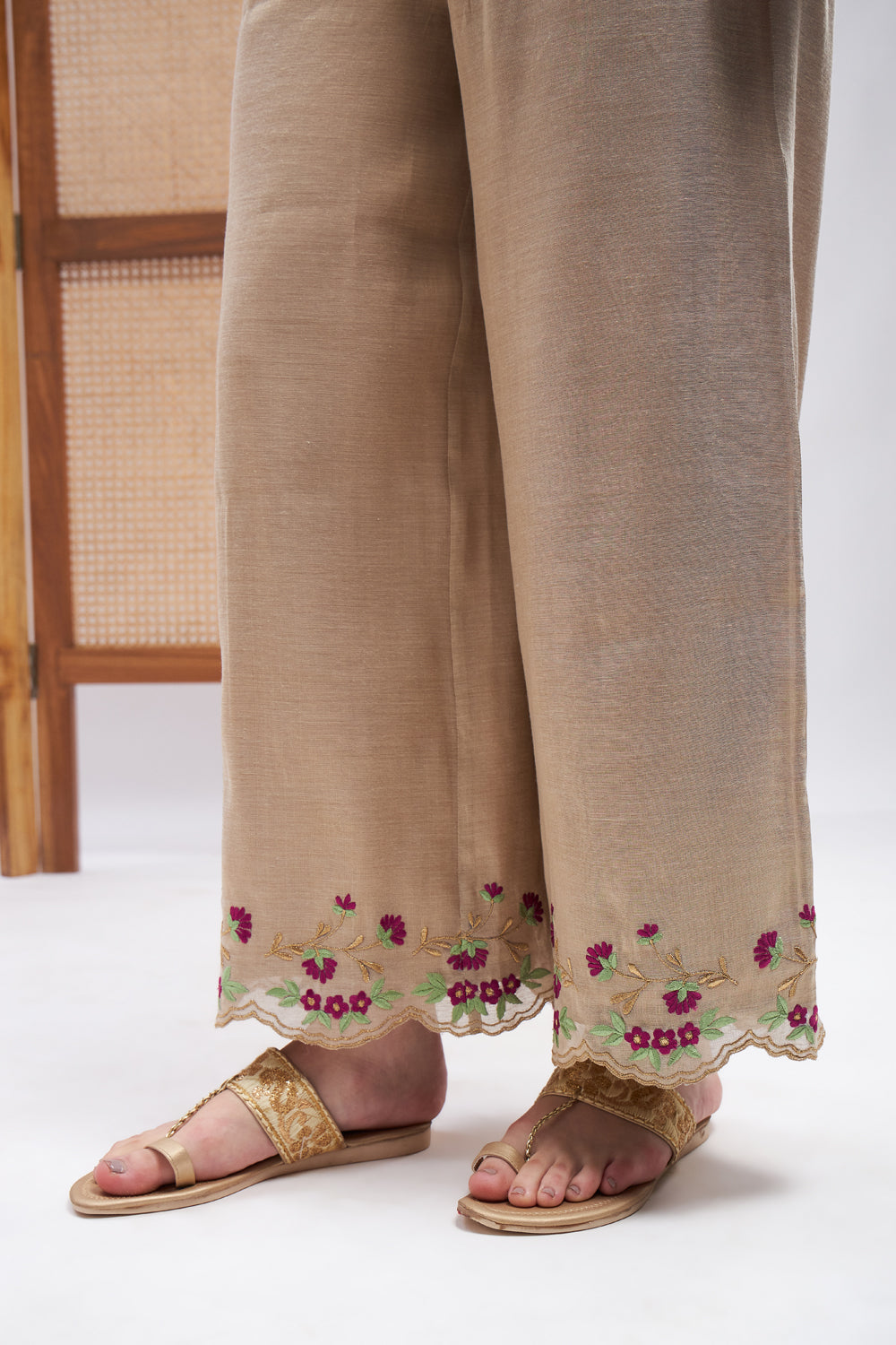 Sharar Resham Border Embroidered Kurta Set