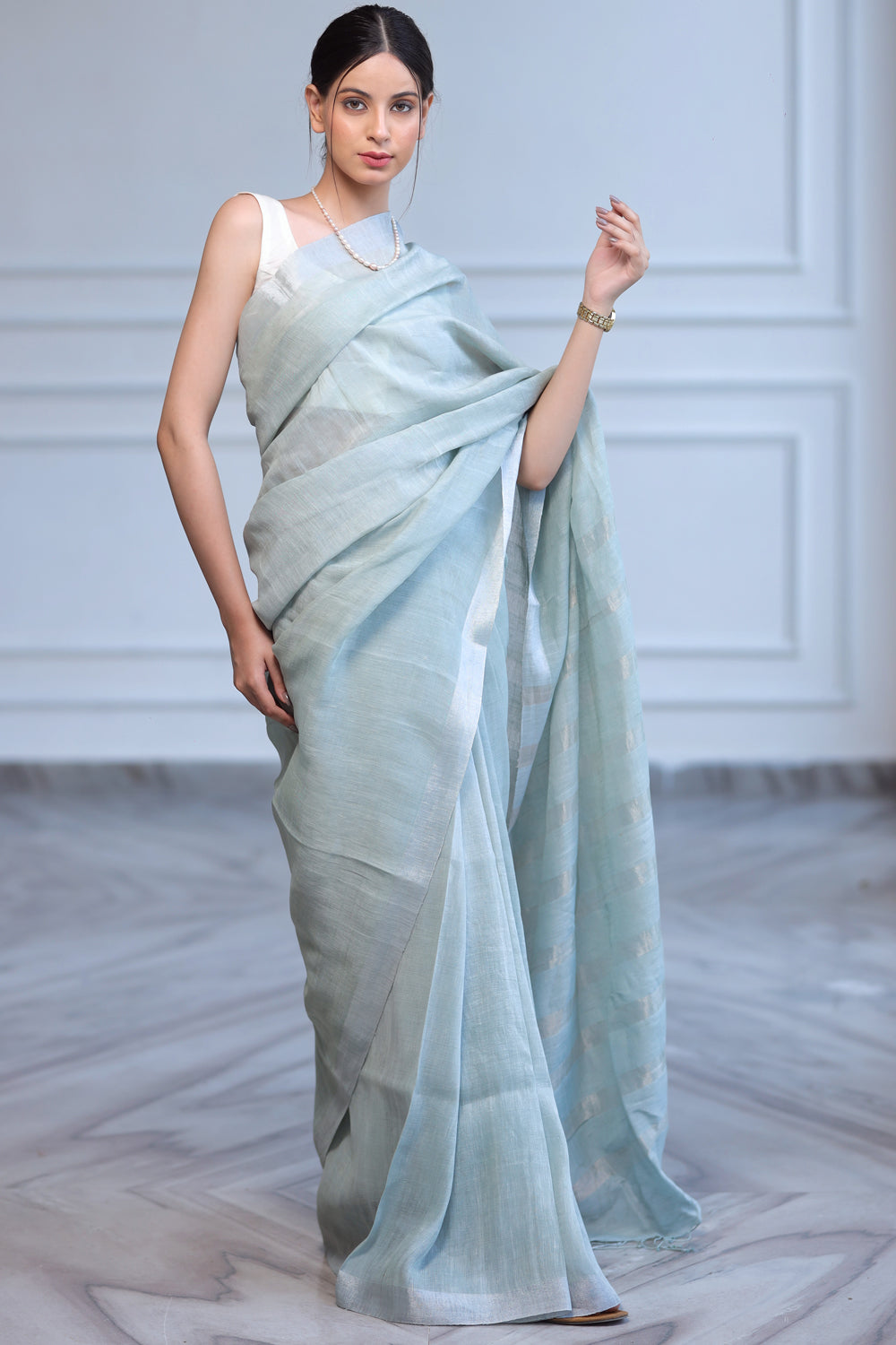 Linen Saree - Shop New Designer Linen Saree Online | Me99