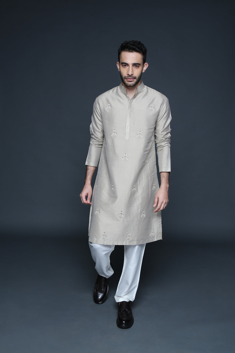 Stone Grey Kurta Set