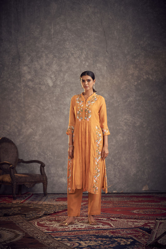 Embroidered Straight Kurta Set