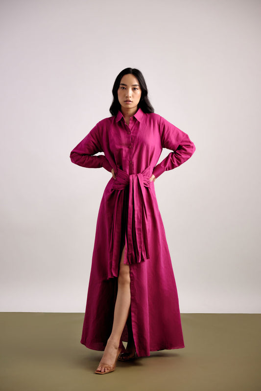 Fushia Pink Maxi Dress