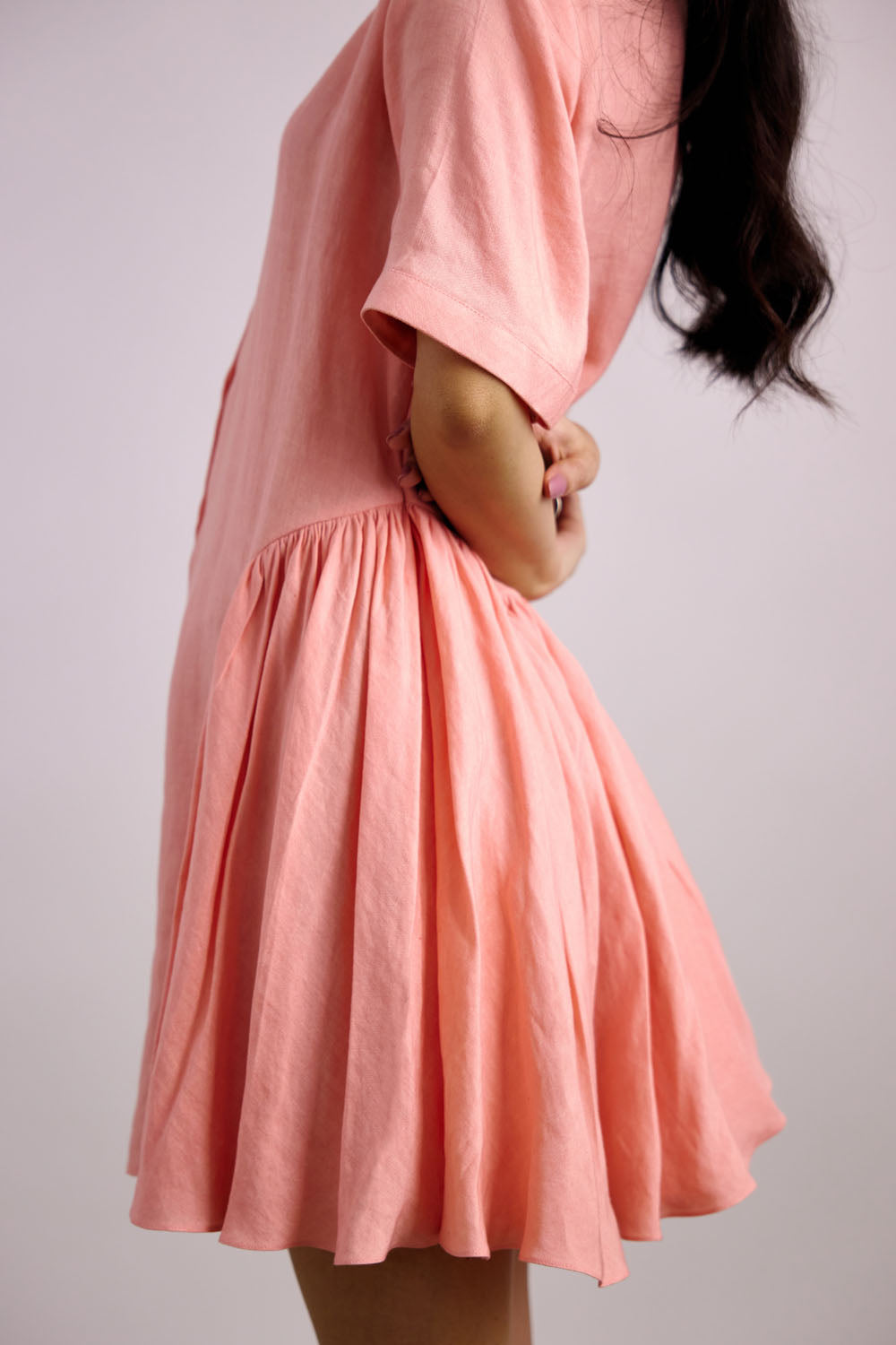 Pink Flared Dress