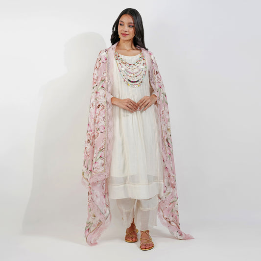 Fliry Pleats Shabby-Chic Kurta Set