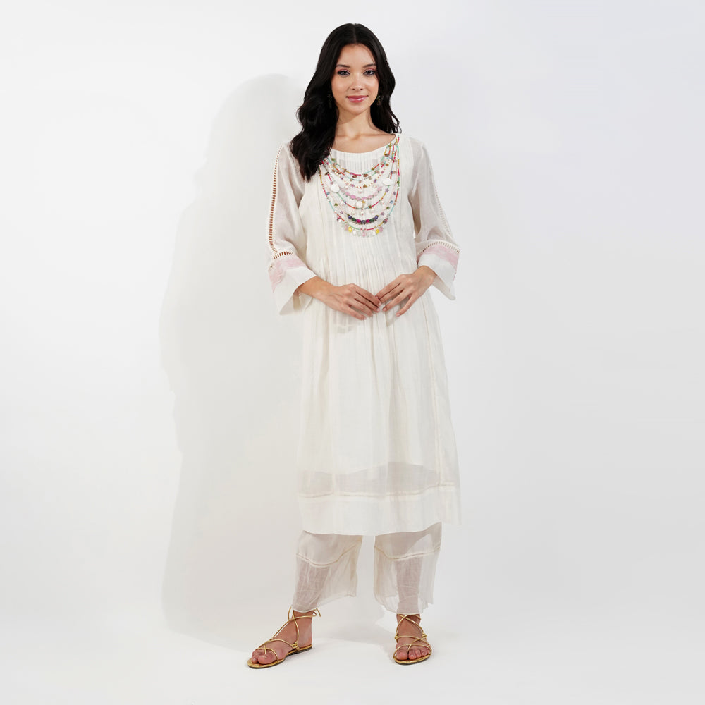 Fliry Pleats Shabby-Chic Kurta Set