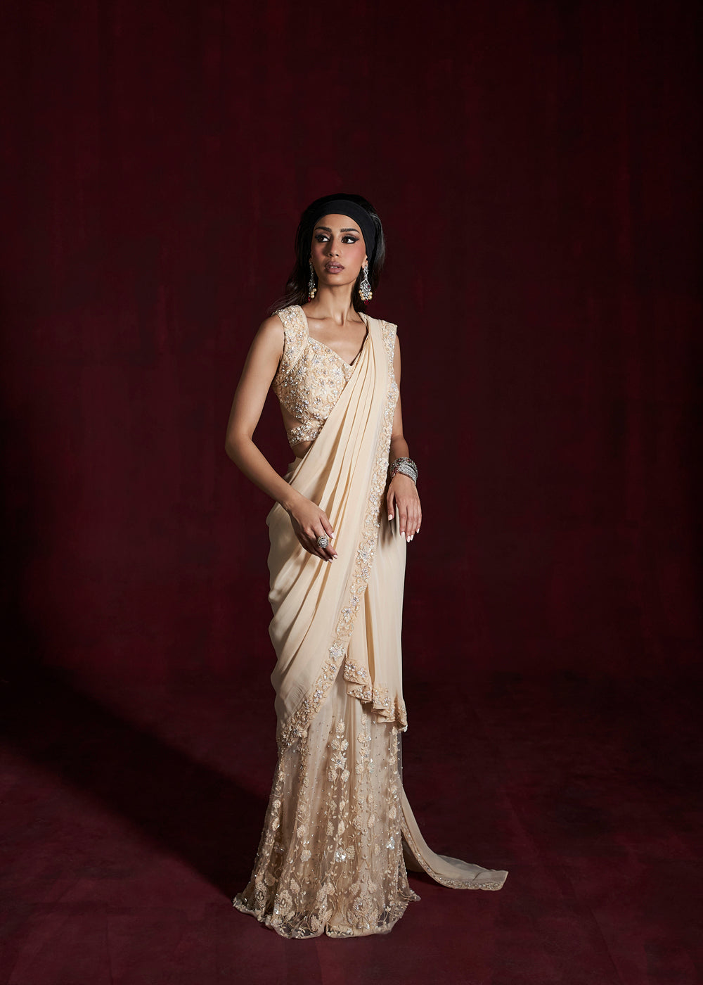 Heer Embroidered Draped Saree Set