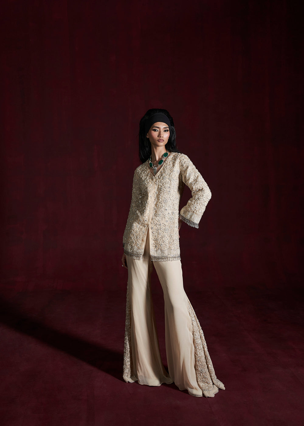 Soha Embroidered Jacket & Pant Set