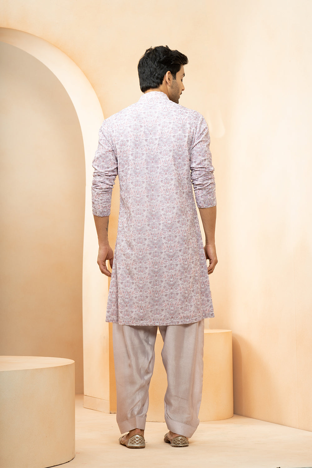 Men Ethnic Motifs Embroidered Regular Sequinned Kurta With Trousers –  Inddus.com