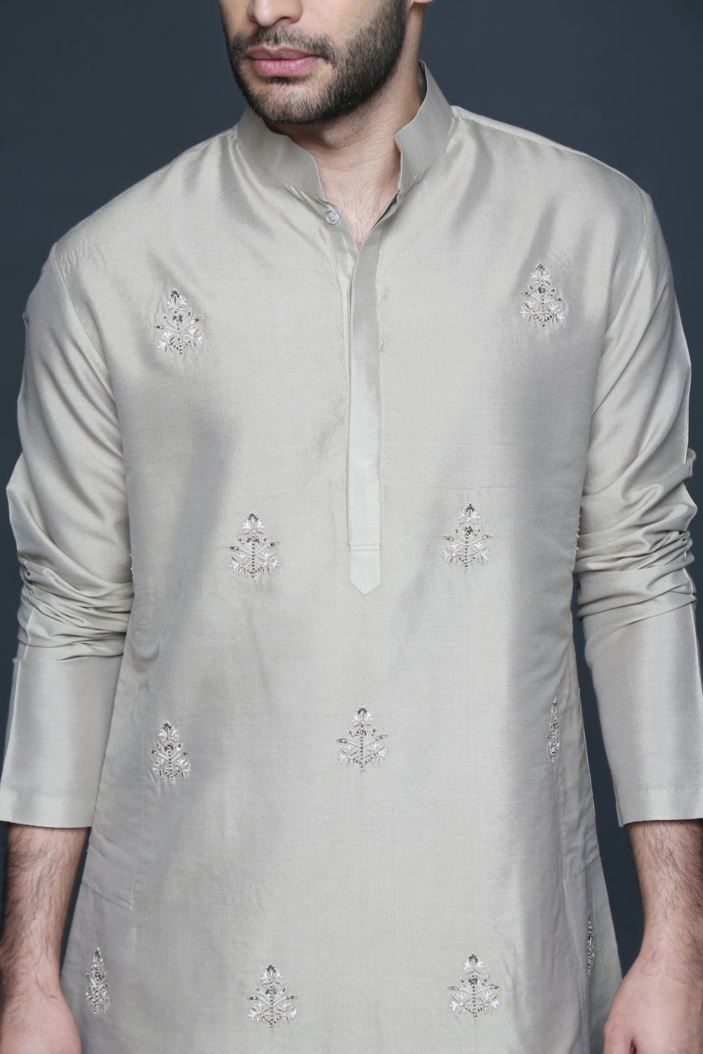 Stone Grey Kurta Set