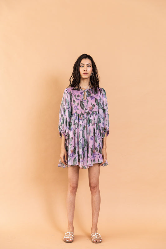 Printed Aster Tie-up Katherine Dress For Women