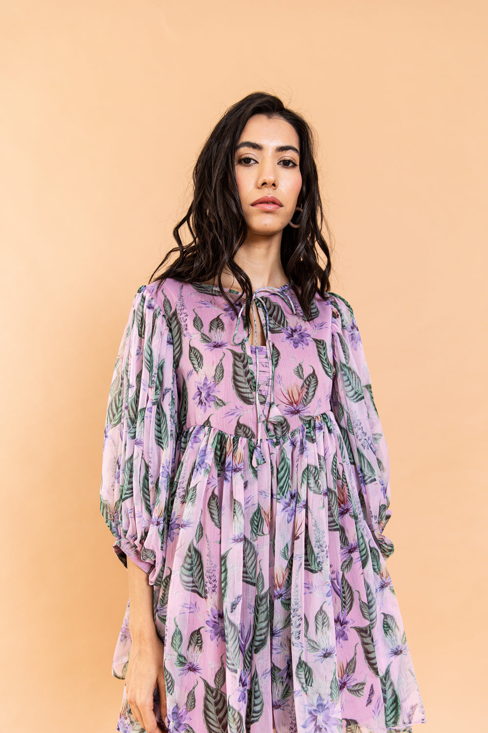 Printed Aster Tie-up Katherine Dress For Women