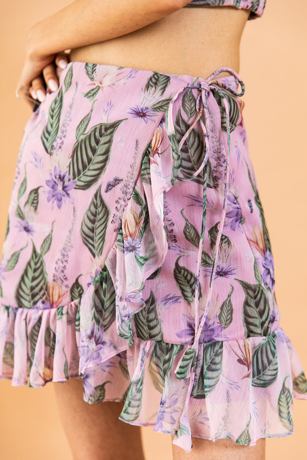 Printed Aster Sweetheart Laurell Skirt Set