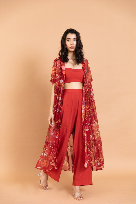 Printed Amaryllis Clara Dress And Pant Set